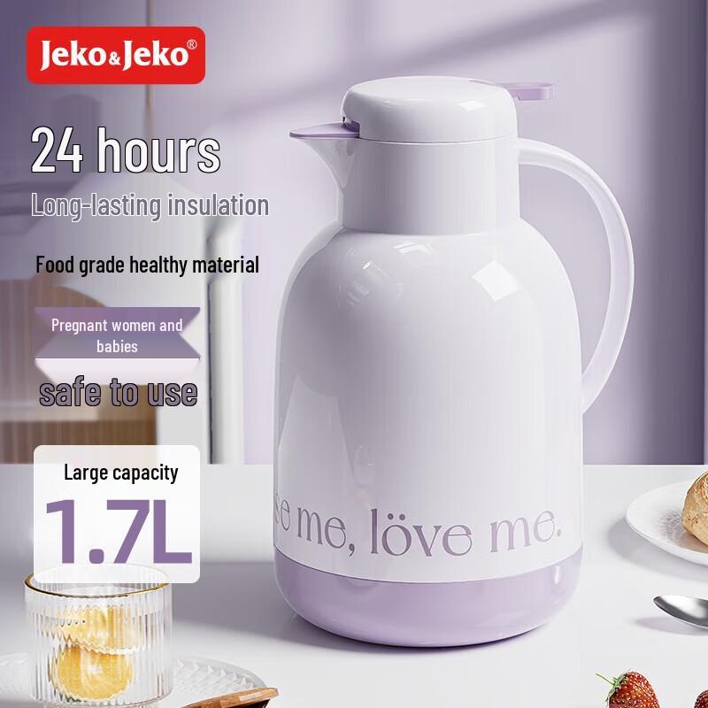 JEKO&JEKO Home Glass-Lined Vacuum Flask