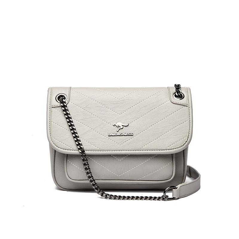 

Универсальная сумка-кроссбоди на цепочке в корейском стиле серый