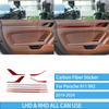 For Porsche 992 911 -2024 Carbon Fiber Door Handle Door Armrest Door Lock Interior Car Accessories Soft Cover Tuning Sticker