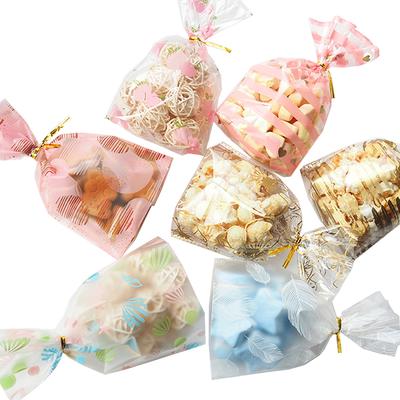 Kreative Cookie Süßigkeiten Taschen 100Pcs Hochzeit Geburtstag Gefälligkeiten Party Plume Kunststoff Tasche