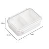 OSK Whole Frozen Lunch Box, White, 500ml, Made In Japan, Divided, Dishwasher and Microwave Safe, Simple and Stylish Storage Container, Time-Saving, Un