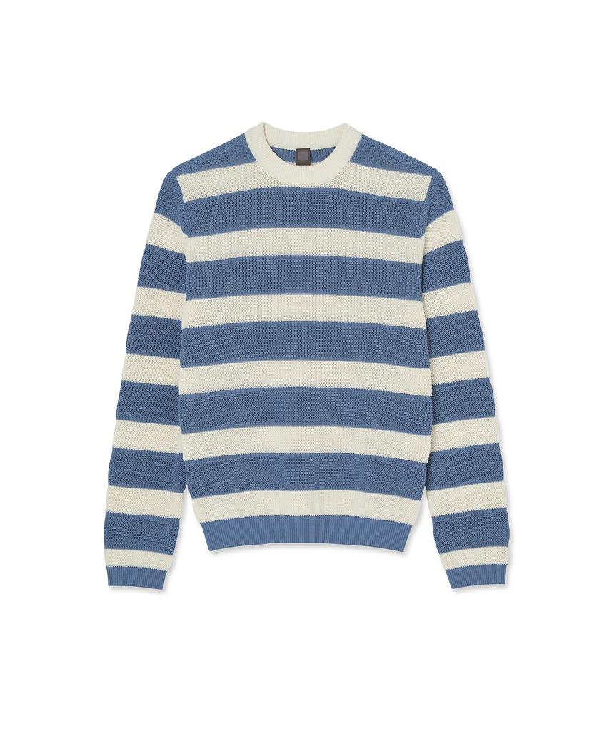IOLO Striped Crew Neck_Blue