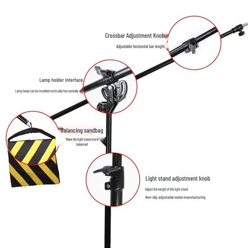 Ceiling Light Stand for Film & TV: 2.8m Metal Cantilever Arm
