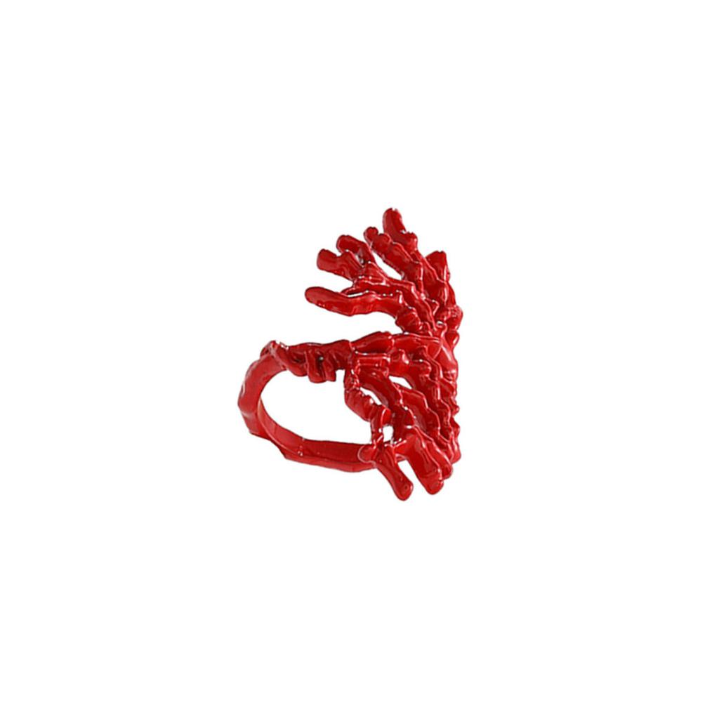 Women's Summer Beach Coral Shaped Ring