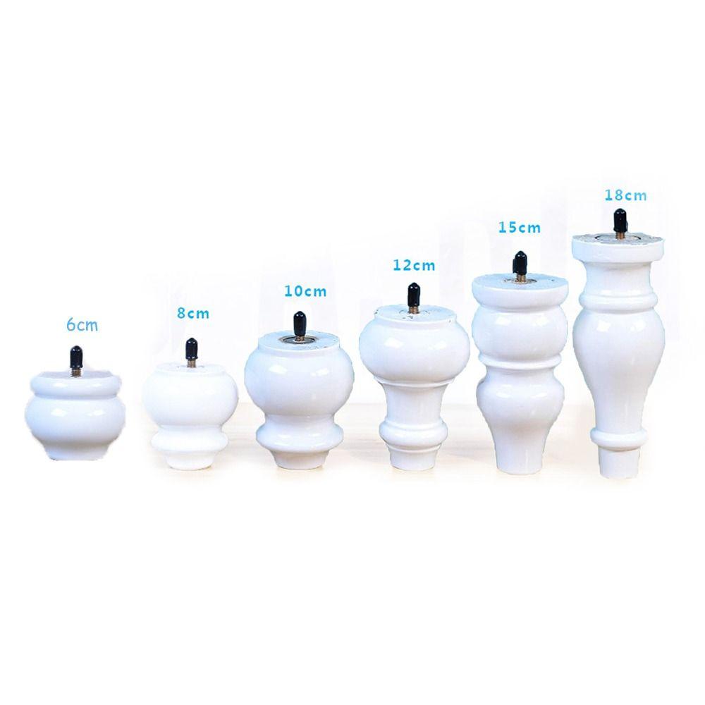 Vita Byråben Skåp Ersättningsben för Säng Päronsform Fåtöljfötter Skåp Soffa