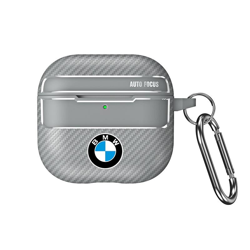 IQJD2 For Airpods 1/2/3/4/Pro Earphone Case Carbon Fiber Bluetooth Headset Shell With Carabiner Keychain For BMW X1 X2 X3 X5 X4 X6 X7