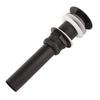 Stainless Steel Bathroom Sink Drain Rustproof Anti Clog Pop Up Drain Stopper Matte Black