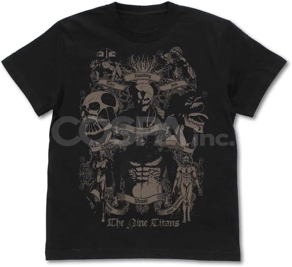 Cospa Attack on Titan Nine Titans T-Shirt Ver2.0 Black M Size