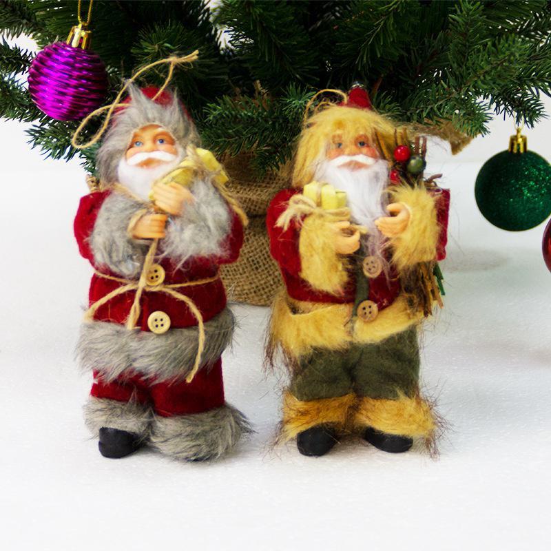 Christmas Ornaments Santa Claus Plush Doll Christmas Tree Pendant