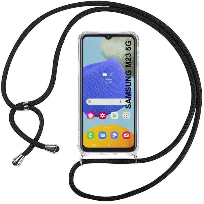 Coque de protection - BOOLING - pour Samsung Galaxy M23 5G - Transparent - Souple - Anti-choc avec bandoulière