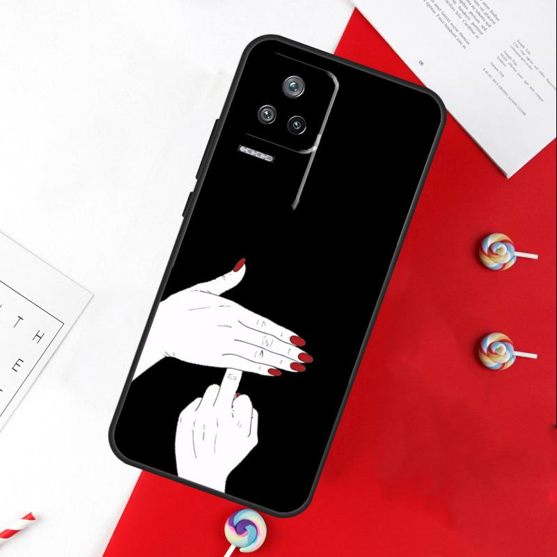 Girl Code Hands Funny Signals Cover For Xiaomi 14 Ultra 15 13 11T 12T 13T 14T Pro POCO X7 Pro X3 X5 X6 M6 F5 F6 Pro Case