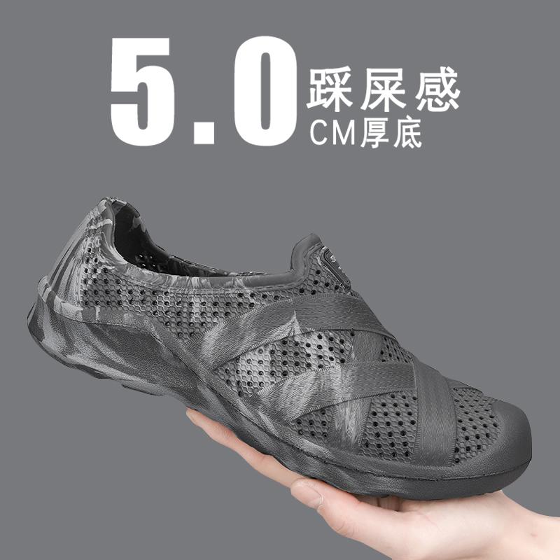 Men's Sandals Shoes for Men Wear-resistant Ventilate Indoor and Outdoor Flat Sandals Soft and Comfortable Gardon Shoes Non-Slip