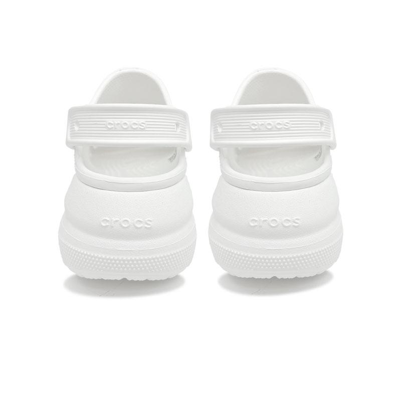 Crocs Crush Clog EVA Lost Saturn High Street Fashion Simple and Versatile Vintage Style Hole Shoes Women's White