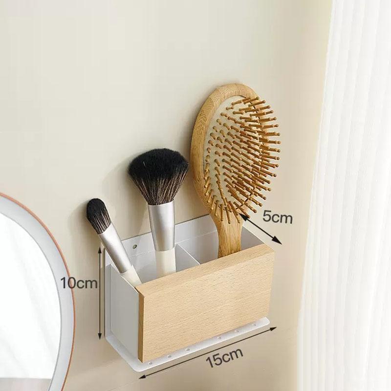 

Walnut Bathroom Storage Rack Black/White Wall-mounted Makeup Brush Storage Box Toilet Wash Gargle Comb Shelf Razor Rack белый
