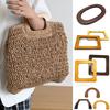 Wooden Bag Handle Decorative  Square Wood Strap Solid Color Hand Bag Replacement Accessories Diy Women'S Clutch Bag Handle