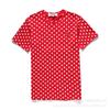 Spring and summer men's and women's same fashion trend striped Rei Kawakubo love printed crew neck T-shirt versatile