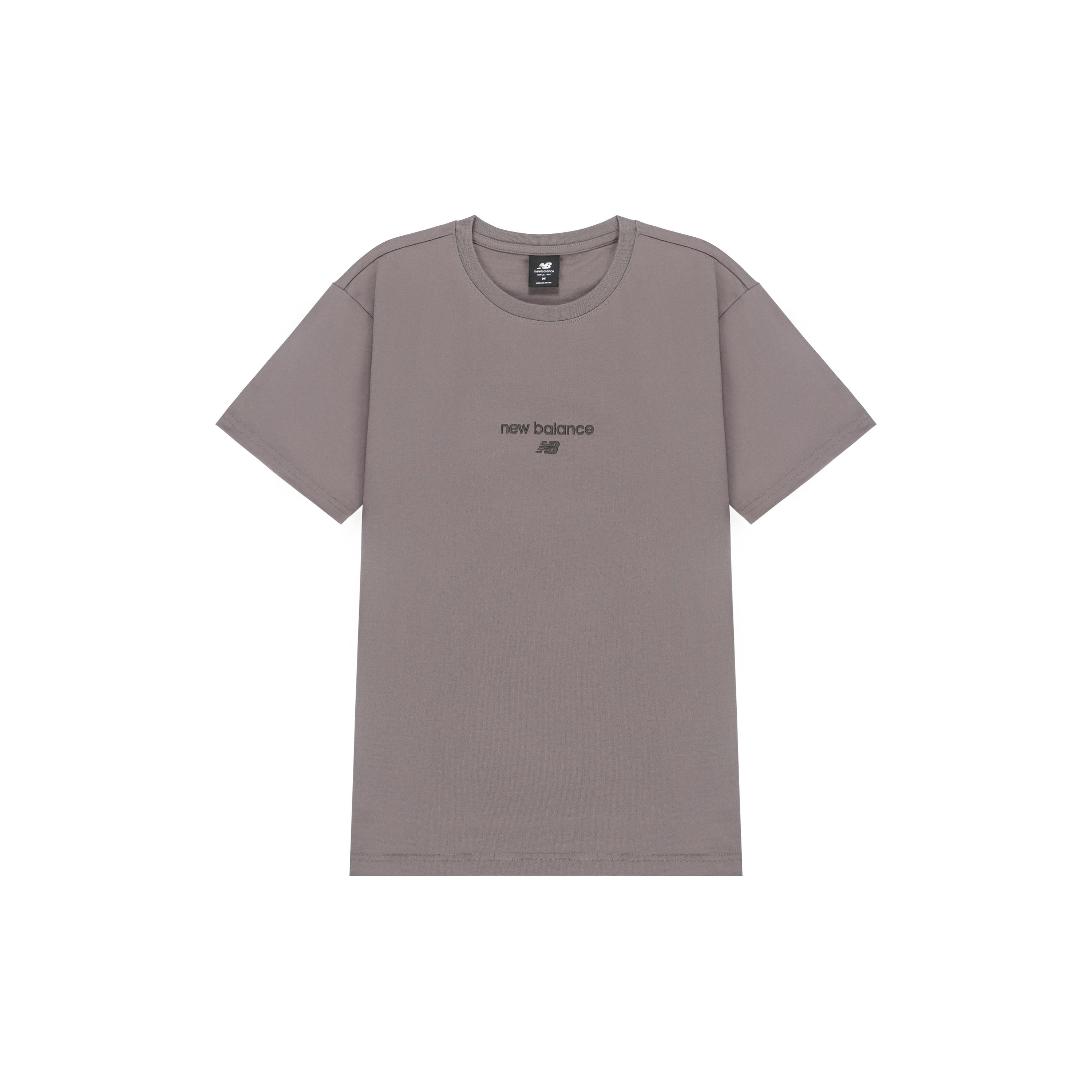 New Balance Set in Sleeve T Shirt Unisex Dark Gray AMT21548-CEL S