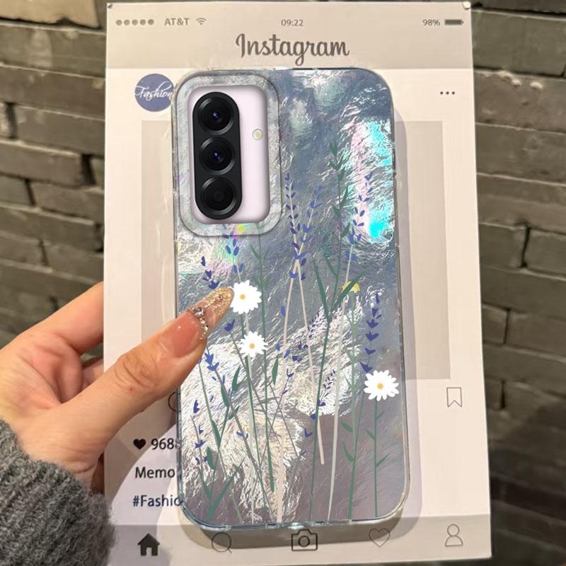 

Luxury Flowers Bamboo Women Case For Samsung Galaxy A56 A16 A17 A26 A36 A06 A07 A55 A35 A25 A54 S24 S25 Ultra S22 S23 FE Cover Samsung S25 FE білий