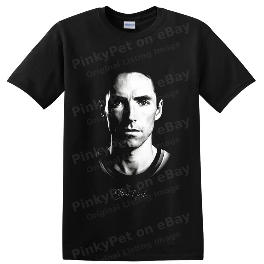 Steve Nash Basketball Player Portrait T Shirt Phoenix Suns Number 13 Tee Gift