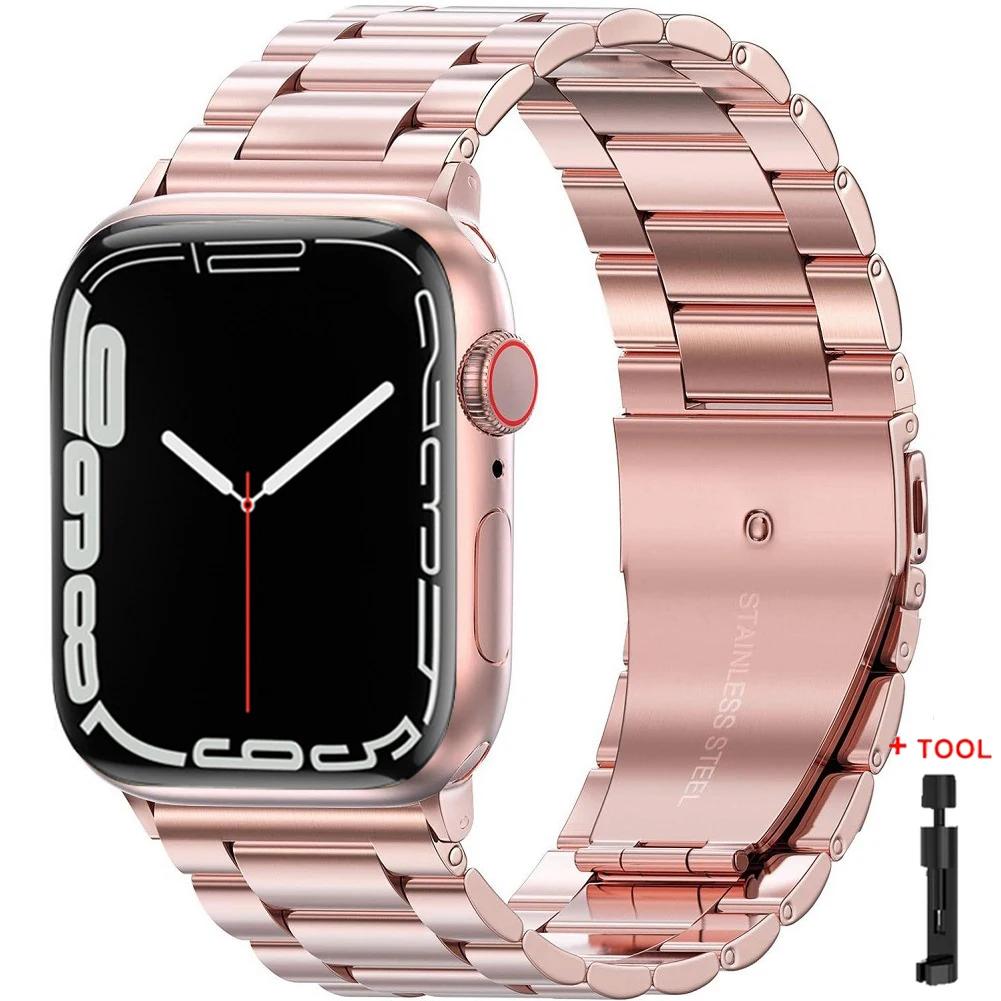 Stainless Steel Strap for Apple Watch S11 10 46mm 42mm Ultra 3 49mm 45mm 41mm 44mm Metal Band for IWatch Series 9 8 7 SE 6 5 4 3