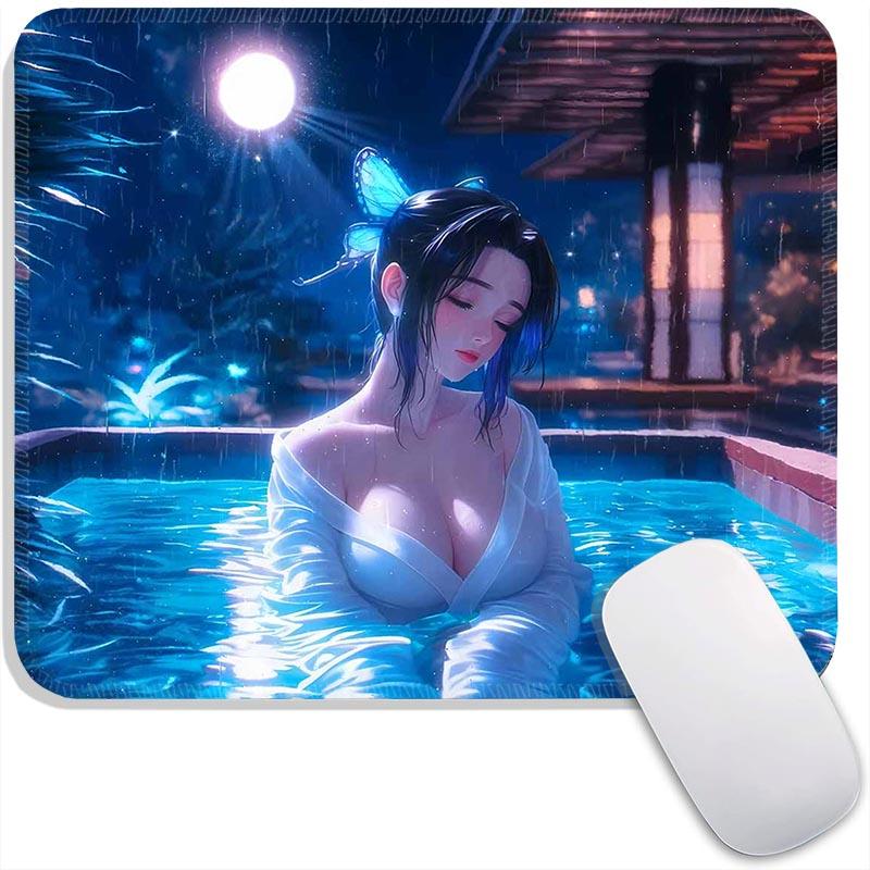 Anime Standard Mouse Pad Demon Slayer Gamer Mouse Mat Small Gaming Mousepad Travel Mouse Mats Non-Slip Office Mousemats