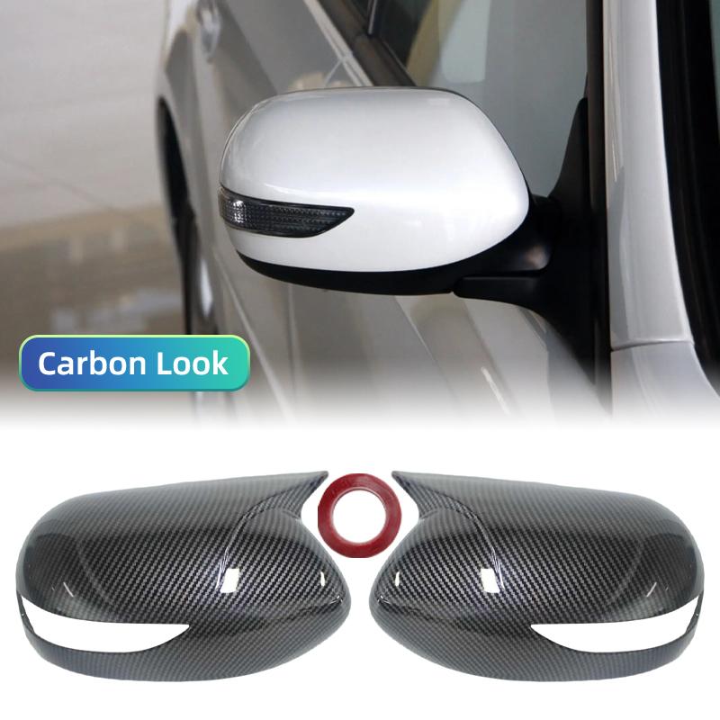 Car Styling For Subaru Legacy 06-07 Rearview Mirror Cap ABS Plastic Cover Carbon Fiber Black 2Pcs Scratch-Resistant