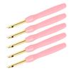 5pcs Punch Needle Ergonomic Handle 5.0mm Punch Needle Pen for Sewing Embroidery Craft Pink