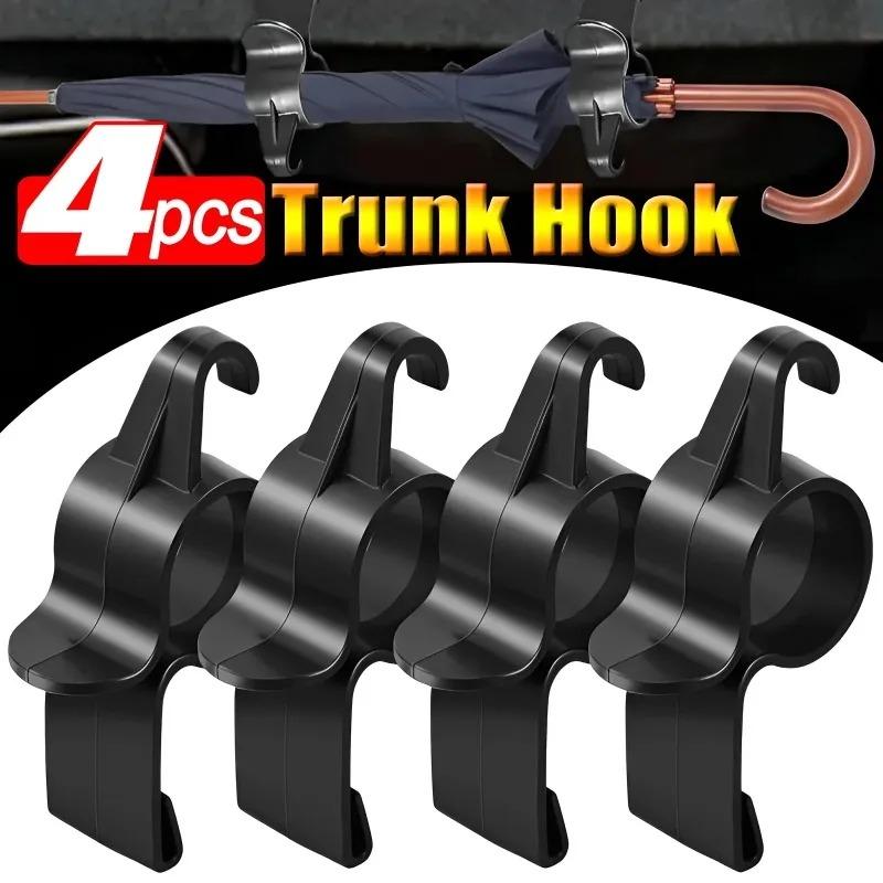 1/4pcs Car Umbrella Holder Car Trunk Hook Umbrella Mount Plant Towel Hook Auto Accessories Internal Storage Organizer Holders