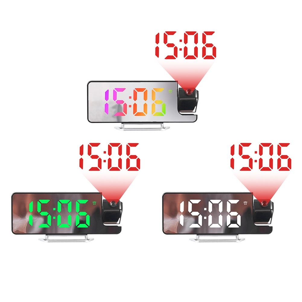 Plastic Display LED Projection Alarm Clock LED Projection Temperature Sensing Alarm Clock Display LED Projection