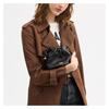 Coach Faye 17 detalles acolchados bolso de hombro de piel de oveja pequeño para mujer negro