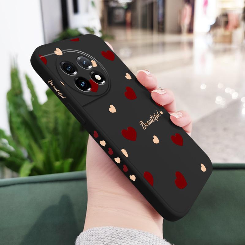 

Heart Throbs Phone Case For Oneplus 13 13R 12 12R 11 11R 10 10R 10T 9R 9RT 9 8T 8 7 7T Pro 5G Liquid Silicone Cover OnePlus 13R 5G чорний