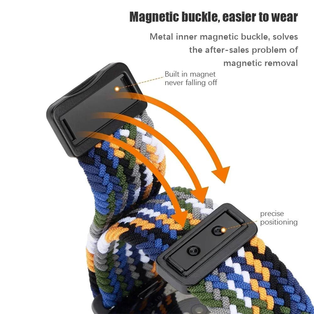 Magnetic Strap for Amazfit BALANCE 2/GTR 4 3 Pro/GTR 2 2e Braided Band for GTS 4 2mini/Bip 6 5/Stratos 3 Nylon 20/22mm Bracelet