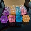 Gele Würfel Squishy Spielzeug Langsam Rückprallender Würfel Knetspielzeug Würfel Fidget Spielzeug für Erwachsene Kinder
