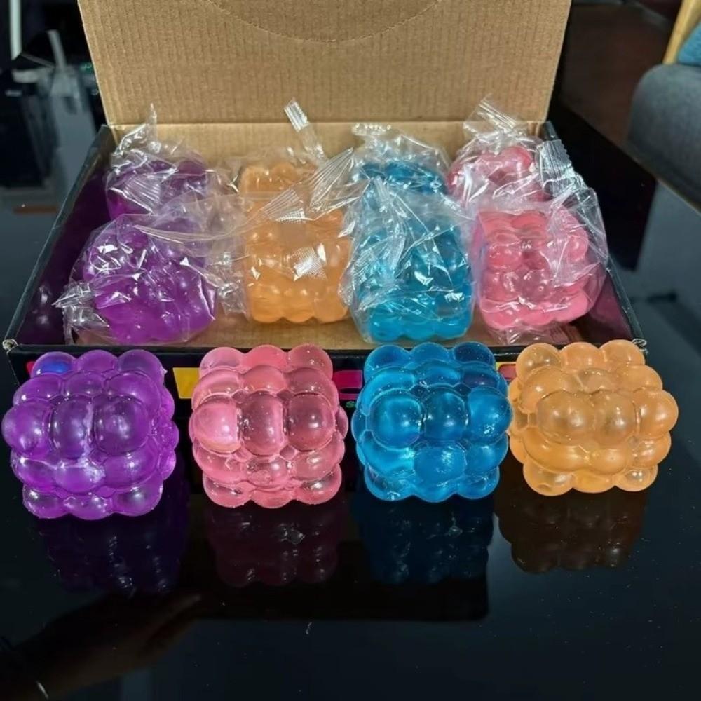 Gele Würfel Squishy Spielzeug Langsam Rückprallender Würfel Knetspielzeug Würfel Fidget Spielzeug für Erwachsene Kinder