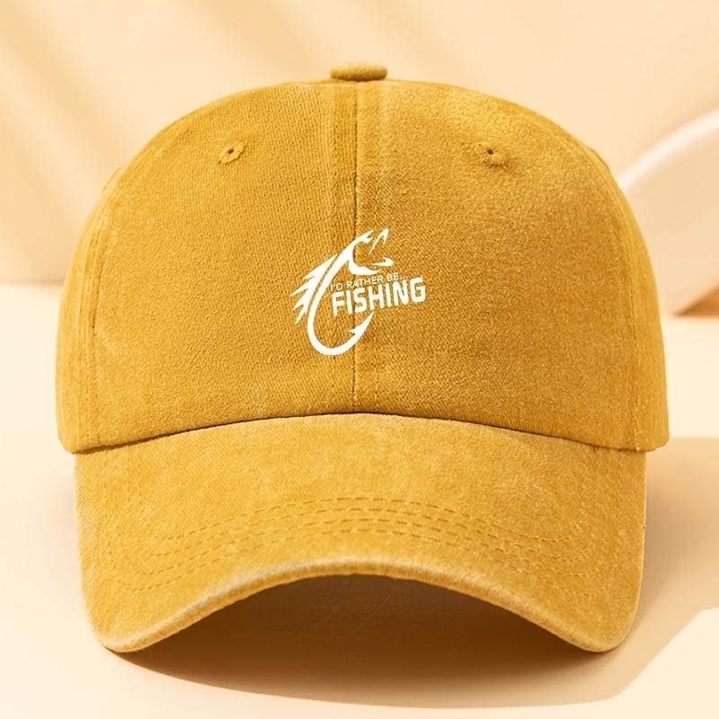 Fishing printed baseball cap, outdoor dad truck driver hat, sun protection and sun shading multifunctional