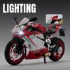1/9 Ducati 1199 Panigale R Alloy Die Cast Motorcycle Model Toy Vehicle Collection Sound and Light Off Road Autocycle Toys Car