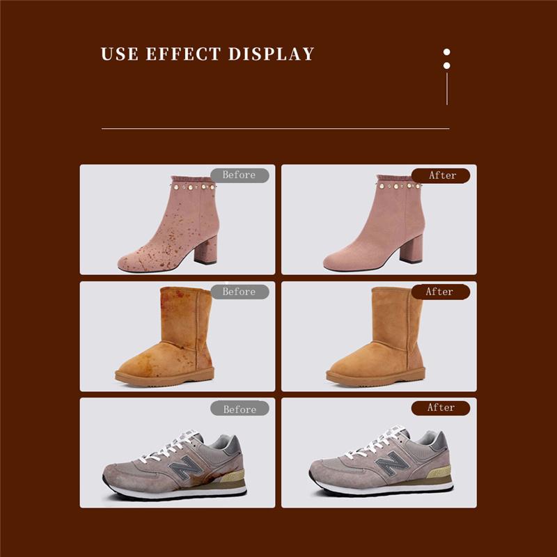 Suede Shoe Brush Plastic Handle Cleaning Stain Eraser for Suede Nubuck Material Boots Cleaner Refresher Tool