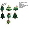Holiday Fridge Decorations 7Pcs/Set Mini Christmas Tree Refrigerator Magnet Xmas Shape Decorative Magnetic Trees Magnet for Whiteboard Locker