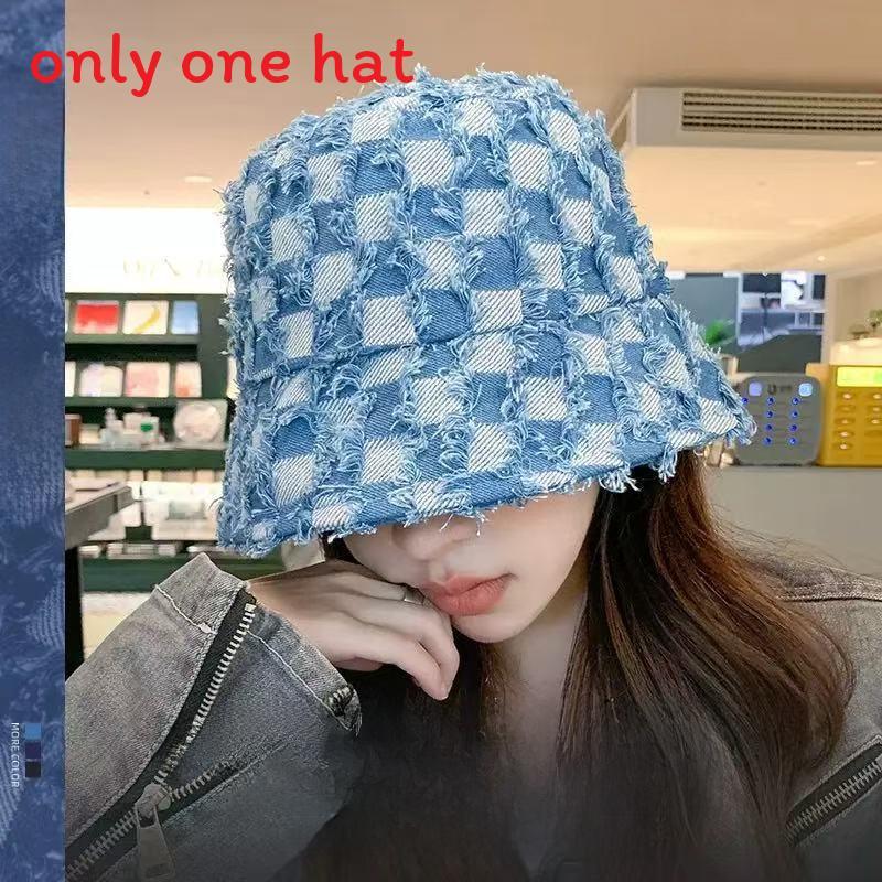 

Cowboy Style Bucket Hat For Women With Sunshade And Windproof Features For Casual Summer Wear светло-синий
