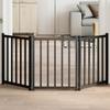 Vidaxl Foldable Dog Gate, 3 Panels, Black, 150 Cm, Wooden