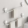 Suction cup towel bar non-punching retractable bathroom kitchen wall hanging rotatable towel rack slipper rack bath towel hanger