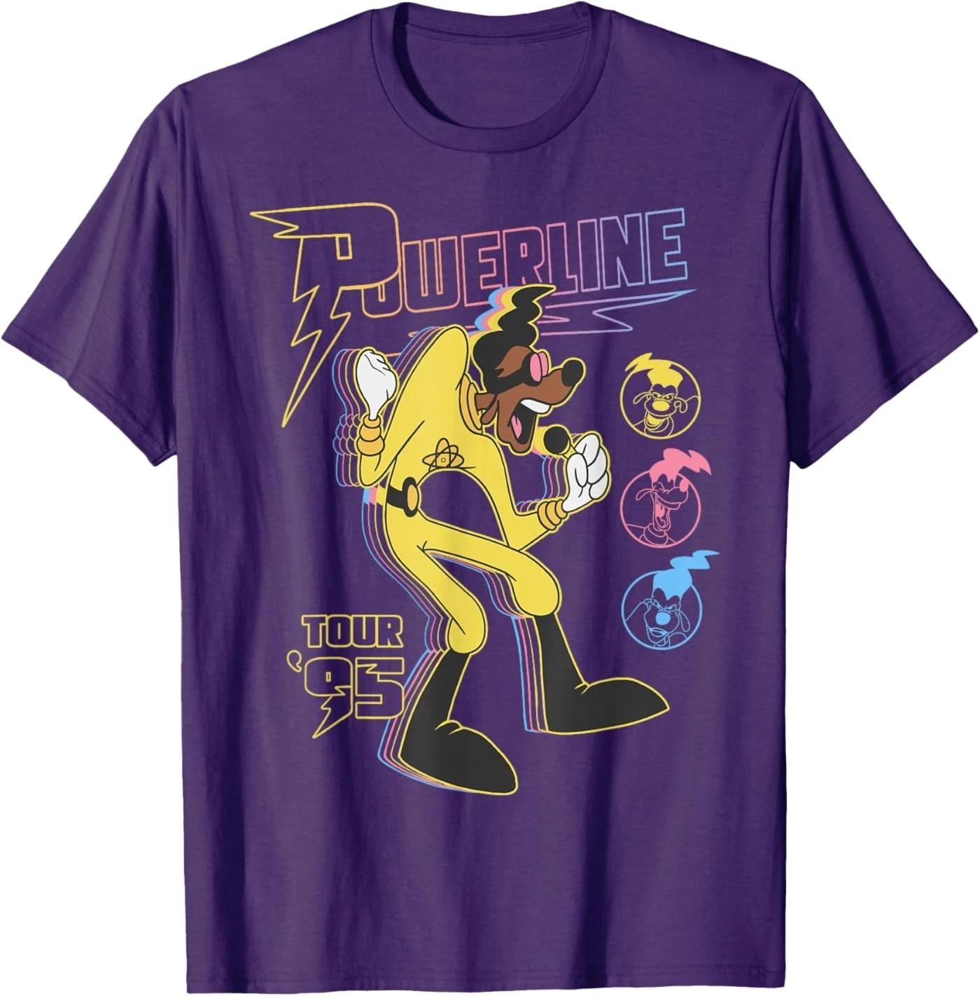 A Goofy Movie Powerline Tour  95 Retro Neon Poster T-Shirt 4XL