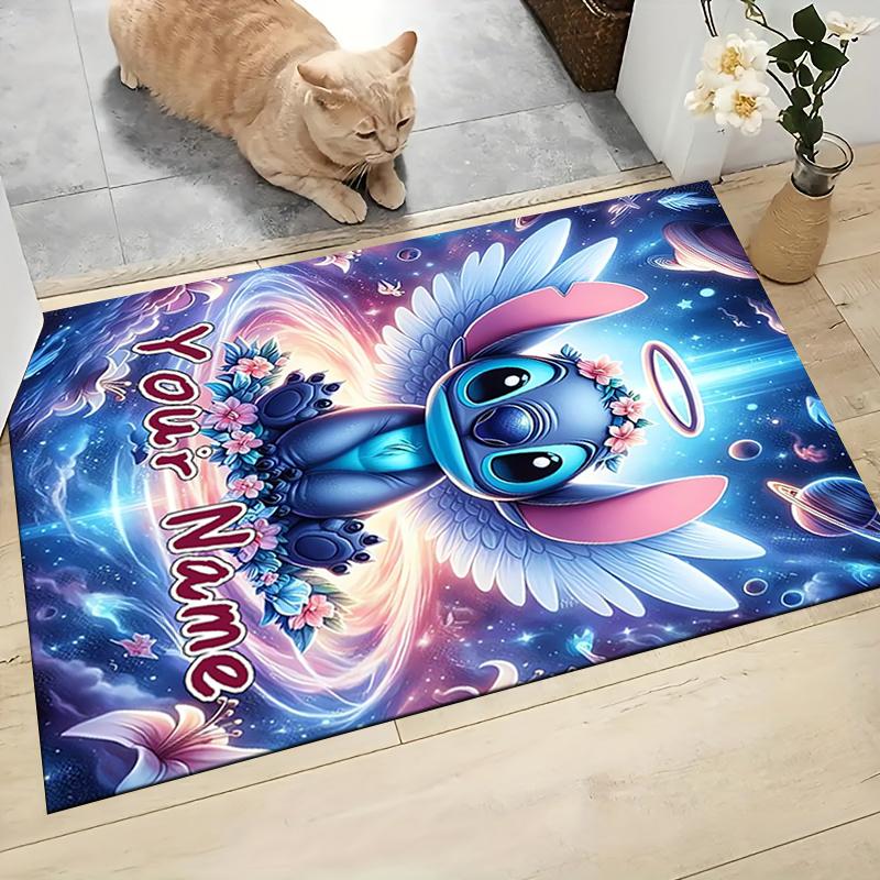 Custom Name Cosmic Angel Stitch Carpet Rug Customizable Soft Washable Anti-Slip Home Living Room Sofa Mats Personalized Rug. 0909367