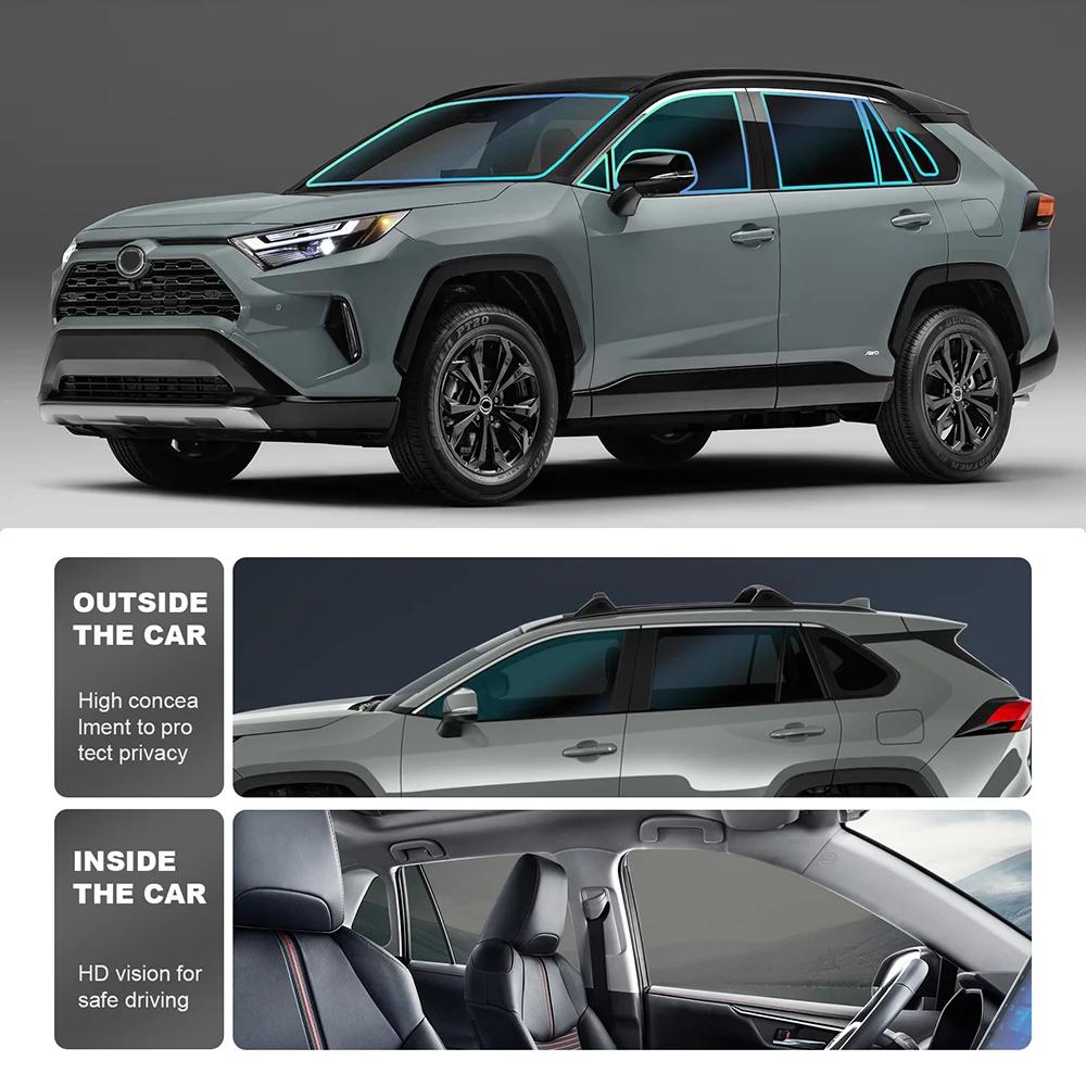 For Toyota RAV4 RAV 4 5th 2019 2020-2024 Pre-Cut Car Window Privacy Tint Film Auto Sticker Foils ceramic solar UV Protector Film