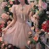 Summer Style National Wind Qipao Dress - Short-Sleeved, Waist-Cinched, Fluffy Skirt for Women