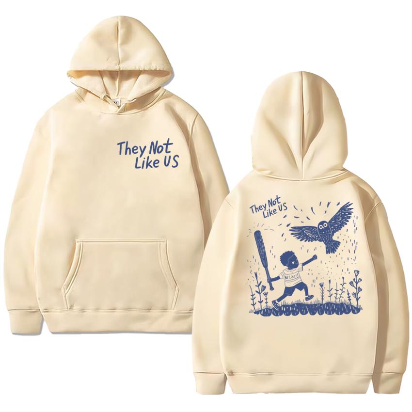 Kendrick Lamar They Not Like Us Hip-hop Songs Double Sided Print Hoodie Men Women Vintage Y2k Pullovers Unisex Fleece Sweatshirt
