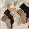 Thickened Fleece Lined Women's Wool Socks Mid-Calf Loose Mouth Elastic Winter Warm Home Comfortable Socks