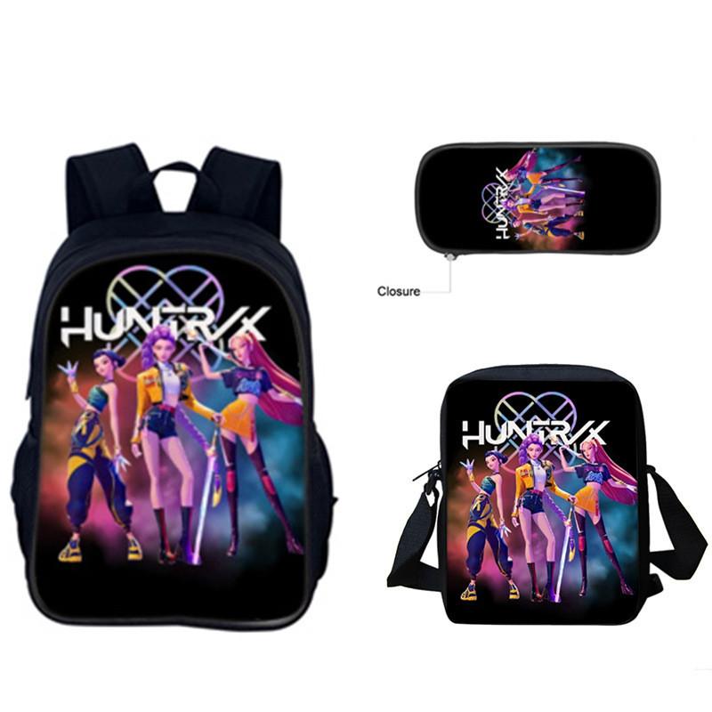 Set Zaino Kpop Hunterxhunter Con Poliestere Traspirante Per L'Uso Scolastico