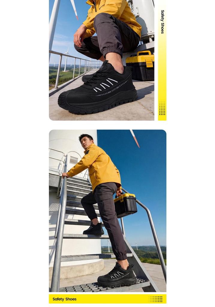 15KV Insulated Summer Men's Steel Toe Safety Shoes - Fashionable, Comfortable & Breathable Electrician Footwear