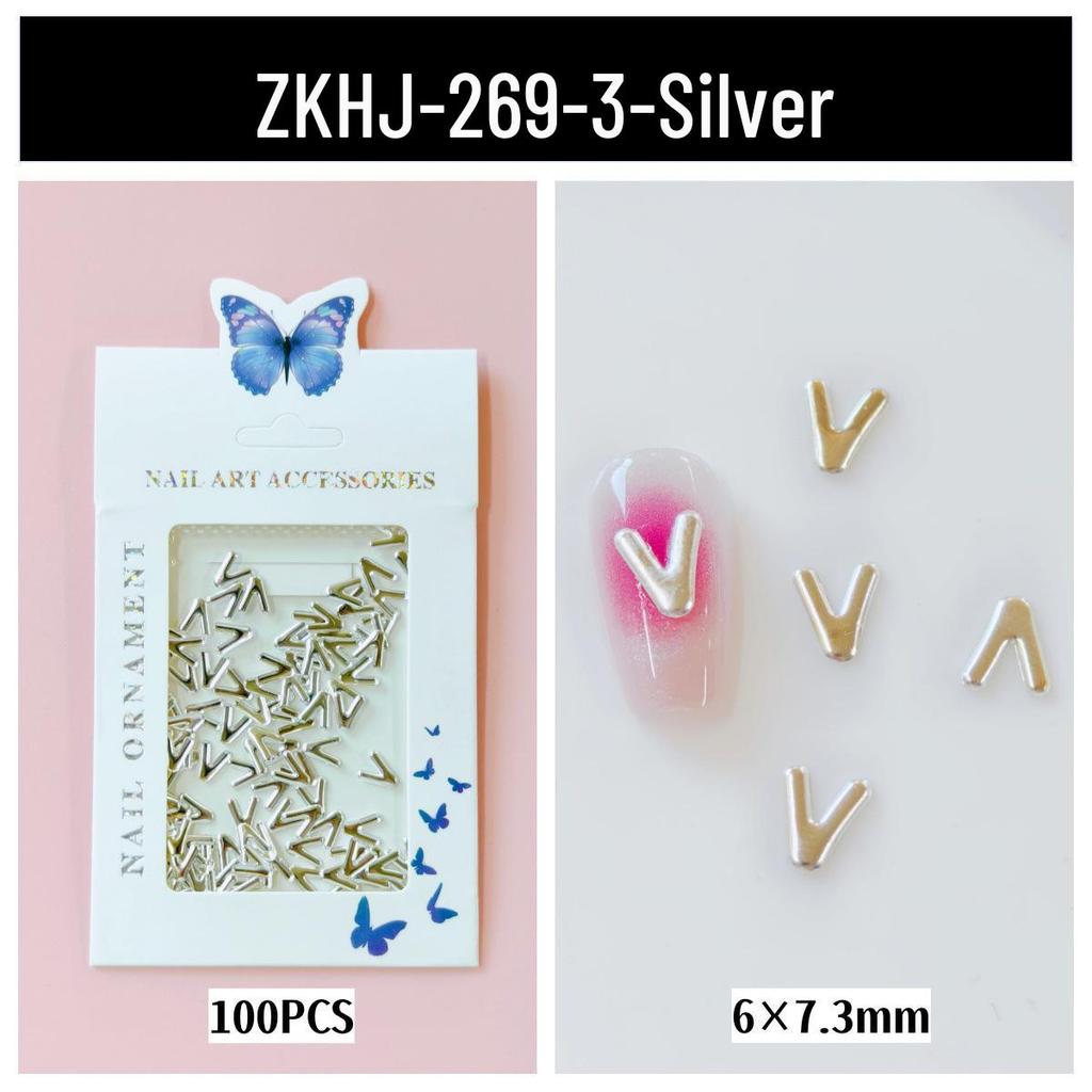 Nail Art Decorations: LOVE Letters, Hearts, Flowers, Metal Alloy Hollow Designs for DIY Journals